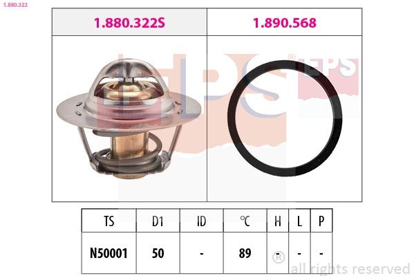EPS Kühlwasserthermostat 1.880.322 Thermostat EPS Renault 11 1.880.322