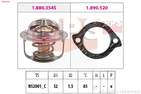 EPS Kühlwasserthermostat 1.880.354 1.880.354 Thermostatgehäuse EPS MAZDA Kosten