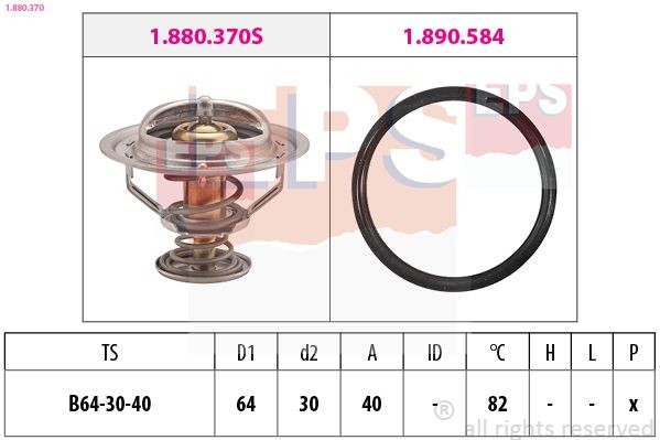 EPS Termostaat, Jahutusvedelik 1.880.370 hind Termostaat Toyota _J8_ 1.880.370 EPS