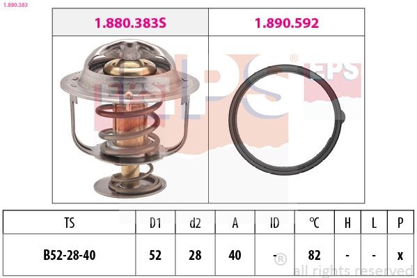 EPS Termostato motore 1.880.383 EPS 1.880.383 Termostato radiatore Mazda 6 Sedan prezzo