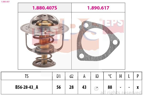 EPS Termostat chladenia 1.880.407 Termostat EPS 4 RUNNER 1.880.407 lacné