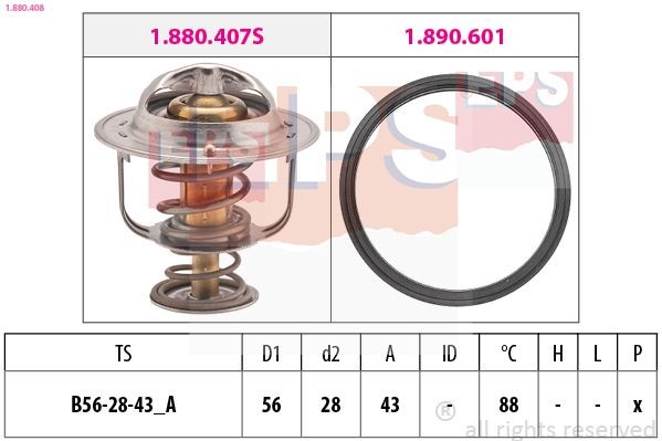 EPS Thermostat d'eau 1.880.408 Calorstat EPS PAJERO PININ 1.880.408 pas cher