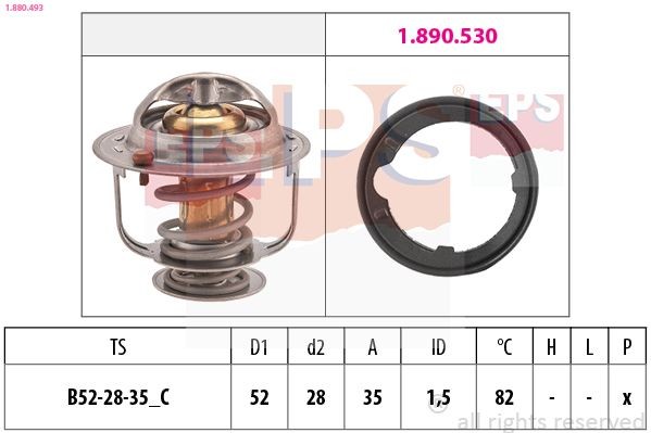 EPS Thermostat d'eau 1.880.493 EPS 1.880.493 Thermostat liquide de refroidissement Honda Civic IX d'origine prix