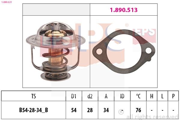 EPS Thermostat d'eau 1.880.521 1.880.521 Calorstat MITSUBISHI PAJERO PININ EPS
