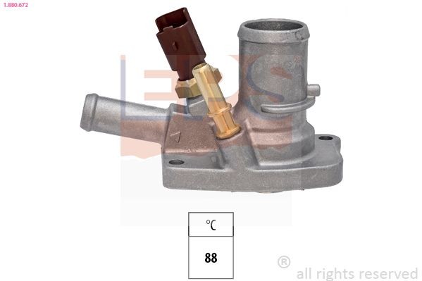 Termostato motore EPS 1.880.672 FACET 7.8672 EPS 1.880.672 Valvola termostatica Fiat GRANDE PUNTO 2016