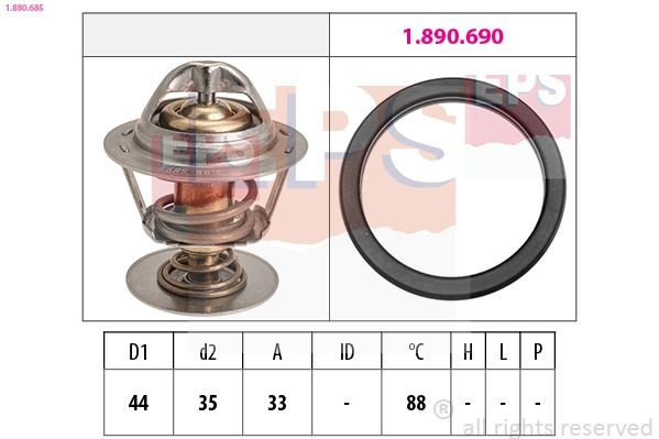 EPS Kühlwasserthermostat 1.880.685 1.880.685 EPS IVECO Thermostat
