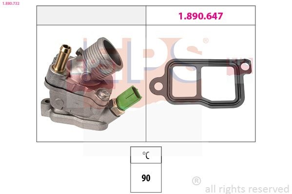 EPS Termostat, kjølemiddel 1.880.732 1.880.732 Termostat LEXUS HS EPS