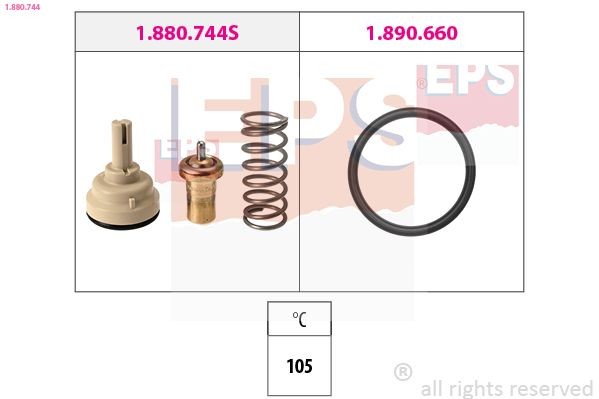 EPS Termostat, kjølemiddel 1.880.744 Termostat EPS Audi 80 1.880.744