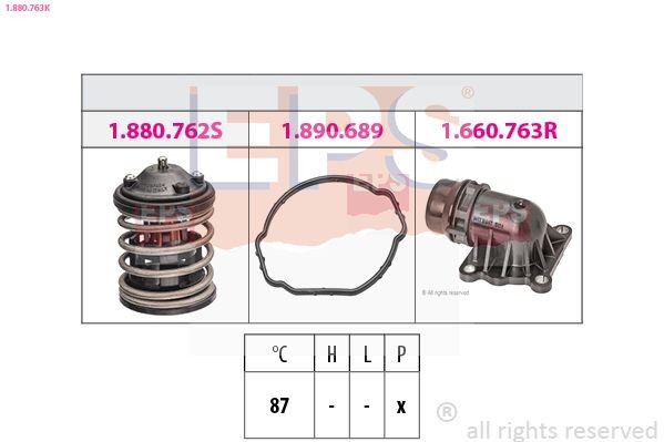 EPS Kühlwasserthermostat 1.880.763K Thermostat EPS BMW X2 1.880.763K