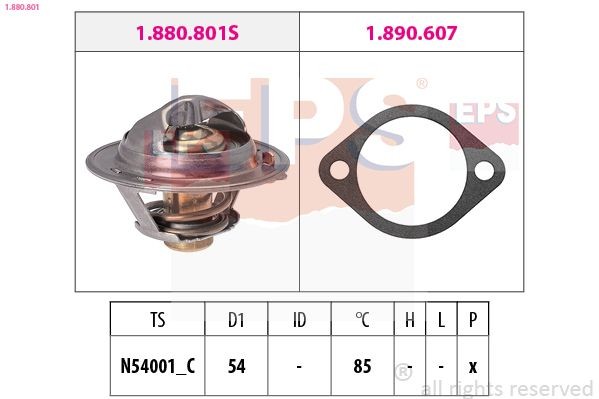 EPS Termostat chladenia 1.880.801 1.880.801 Termostat HYUNDAI KONA EPS