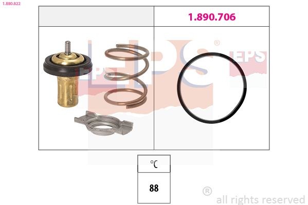 EPS Thermostaat, koelvloeistof 1.880.822 Alfa Romeo 147 Koelwaterthermostaat EPS 1.880.822