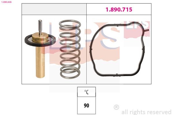EPS Termostat chladenia 1.880.846 EPS 1.880.846 Termostat V40 Van / Hatchback (525, 526) cena