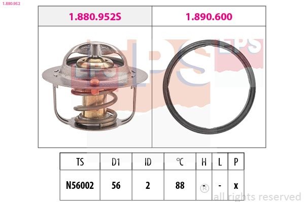 Thermostat d'eau EPS 1.880.952 EPS 1.880.952: Calorstat Subaru OUTBACK 2010