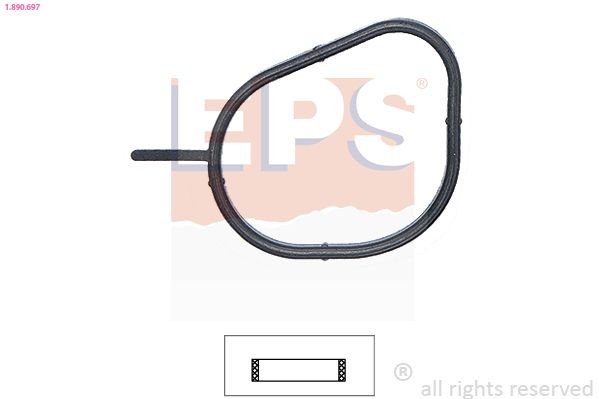 EPS Gasket, thermostat 1.890.697 EPS 1.890.697 Gasket, thermostat VOLVO V60 I (155, 157) T6 305 hp 2015