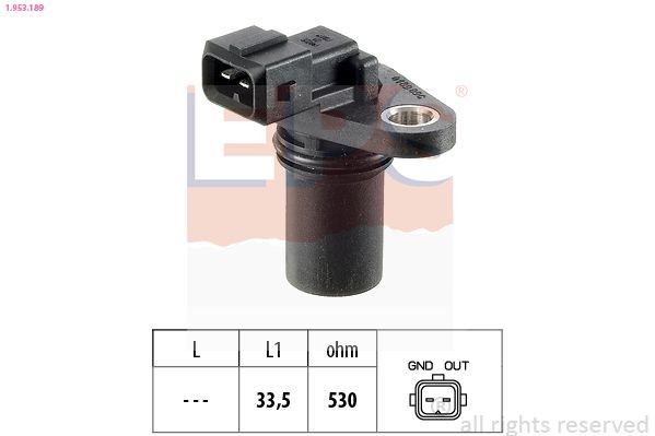 EPS Devējs, Griešanās ātrums 1.953.189 EPS 1.953.189 Sadales vārpstas pozīcijas sensors Land Rover Discovery 3 cena