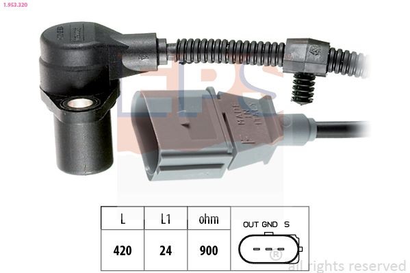 EPS Snímač impulzov kľukového hriadeľa 1.953.320 1.953.320 Snímač otáčok motora PORSCHE BOXSTER EPS