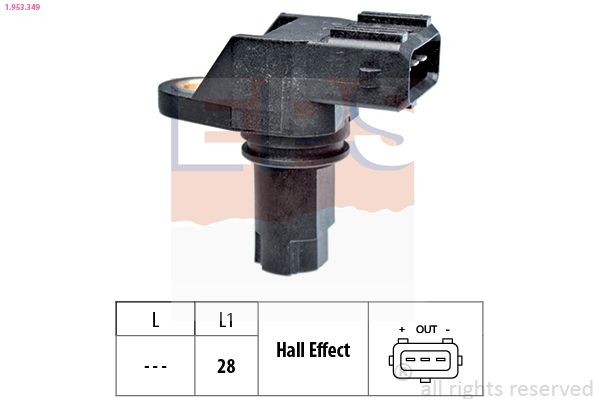 EPS Gerador de impulsos, cambota 1.953.349 1.953.349 Sensor da cambota EPS NISSAN X-TRAIL