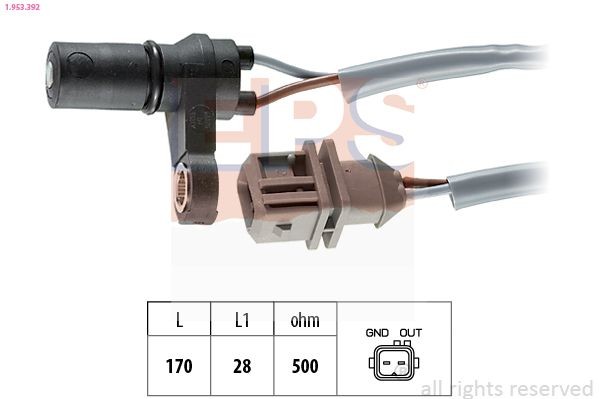 EPS Sensor da velocidade de rotação, cx. de vel. automática 1.953.392 1.953.392 Sensor velocidade MERCEDES-BENZ Classe X EPS