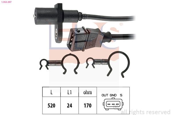 EPS Kurbelwellensensor 1.953.397 1.953.397 EPS ABARTH Kurbelwellensensor