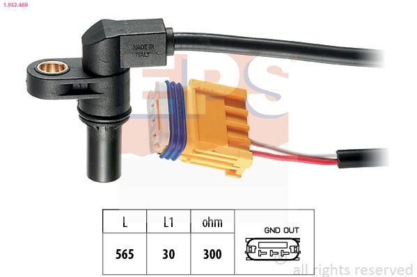 EPS Sensor da velocidade de rotação, cx. de vel. automática 1.953.469 Sensor velocidade rotações EPS Skoda FAVORIT 1.953.469