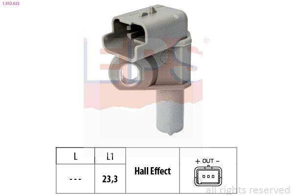 EPS Capteur, position d'arbre à cames 1.953.632 1.953.632 Capteur AAC LAND ROVER 110/127 EPS