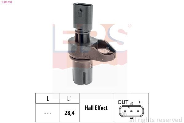 EPS Nokkenassensor 1.953.757 Nokkenas-positiesensor EPS AURIS 1.953.757 goedkoop