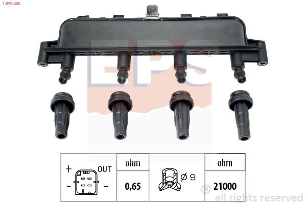 EPS Bobine d'allumage 1.970.405 EPS 1.970.405 Rampe d'allumage Citroen Nemo Break prix