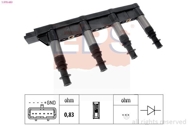 EPS Bobina d'accensione 1.970.483 1.970.483 costo Bobina d'accensione EPS PEUGEOT 107