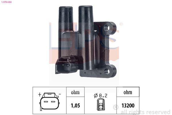 EPS Bobine 1.970.584 EPS Ontstekingsspoel BMW 1.970.584