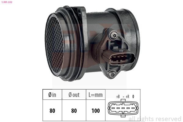 EPS Luchtmassameter (LMM) 1.991.332 Volkswagen BEETLE Luchtmassasensor EPS 1.991.332