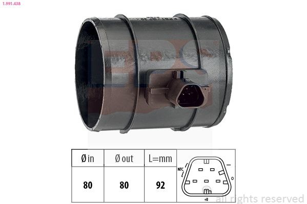 EPS Luftmassenmesser (LMM) 1.991.438 1.991.438 Luftmassenmesser (LMM) EPS RENAULT KOLEOS