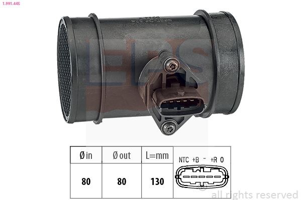 EPS Luchtmassameter (LMM) 1.991.445 EPS 1.991.445 Luchtsensor Skoda SUPERB originele
