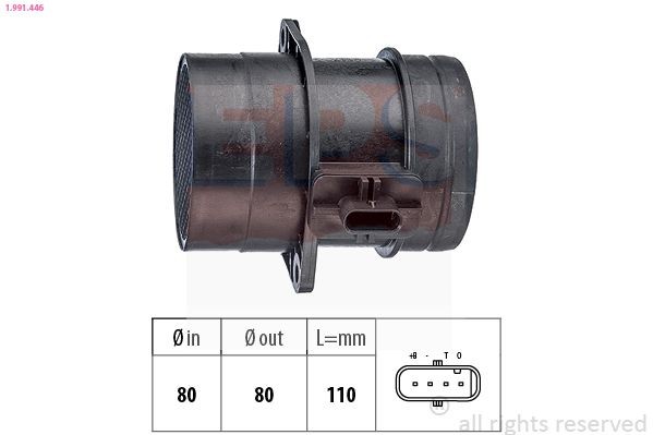 Luftmassenmesser (LMM) EPS 1.991.446 EPS 1.991.446: Luftmassenmesser Volkswagen CADDY 2003