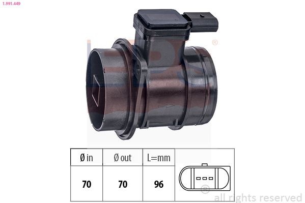 EPS Medidor de massa de ar 1.991.449 Sensor MAF EPS FORD 1.991.449