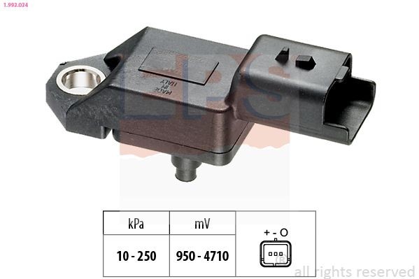 EPS Air Pressure Sensor, height adaptation 1.993.034 EPS 1.993.034 Air Pressure Sensor, height adaptation