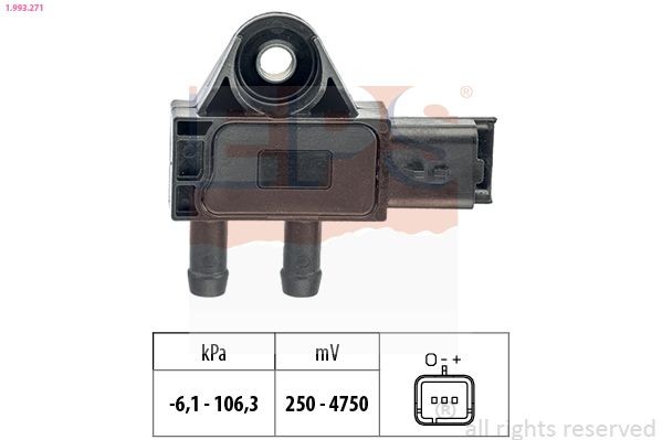 EPS Αισθητήρας, πίεση καυσαερίων 1.993.271 1.993.271 Αισθητήρας διαφορικής πίεσης NISSAN PICK UP EPS