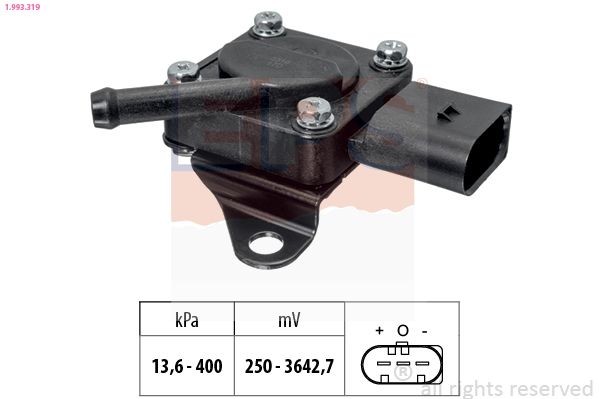 EPS Devējs, Izplūdes gāzu spiediens 1.993.319 Devējs izplūdes gāzu spiediens EPS RAV 4 1.993.319 lēti