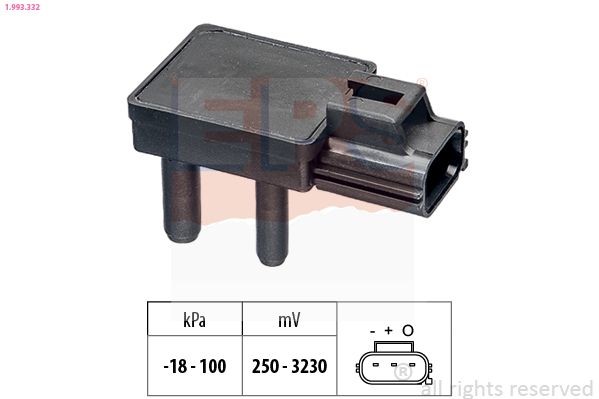 EPS Sensor, exhaust pressure 1.993.332 OPEL VECTRA EPS exhaust pressure sensor 1993332