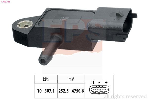 EPS Sensor, exhaust pressure 1.993.348 1.993.348 EPS exhaust pressure sensor for OPEL VECTRA