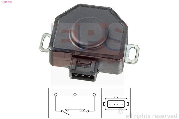Andur, drosselklapiasend EPS 1.995.091 EPS 1.995.091: Drosselklapiandur BMW X5 2008
