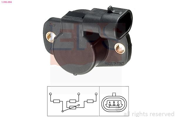 EPS Drosselklappenpotentiometer 1.995.094 1.995.094 EPS RENAULT Drosselklappenpotentiometer