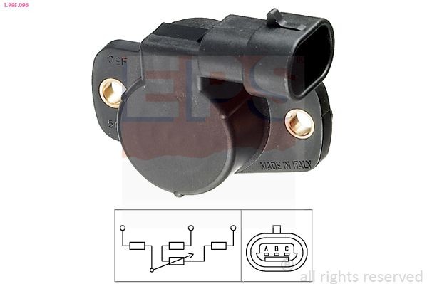 EPS Sensor, posição borboleta 1.995.096 Sensor tps EPS Volkswagen SHARAN 1.995.096