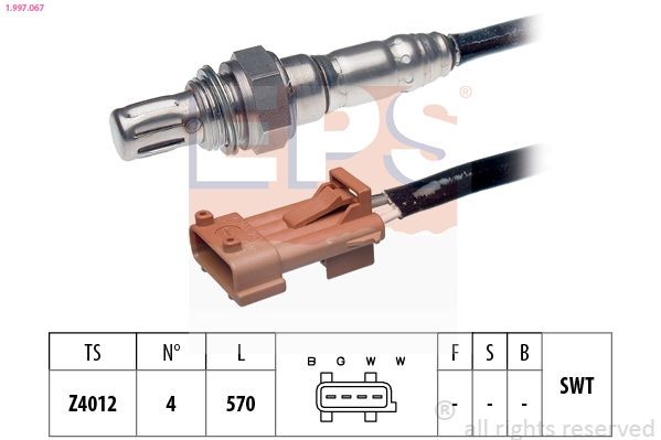 EPS Lambdasonde 1.997.059 Oksygensensor EPS Renault SAFRANE 1.997.059