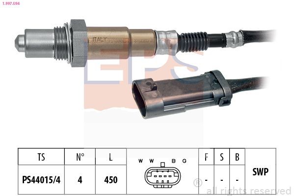 EPS Sonde lambda 1.997.594 Nissan 370 Z Capteur lambda EPS 1.997.594