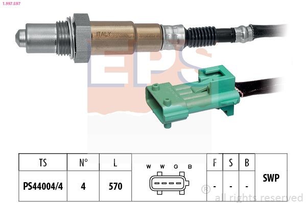 EPS Lambdasonde 1.997.597 Oksygensensor EPS Peugeot 605 1.997.597