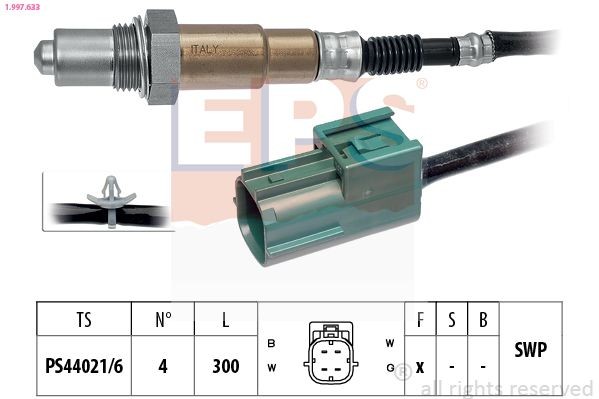 Lambda andur EPS 1.997.633 EPS 1.997.633: Lambda andur Nissan ALMERA 2007