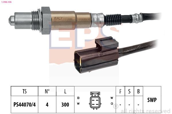 Lambda andur EPS 1.998.106 EPS 1.998.106 Lambda andur NISSAN ALMERA 2019