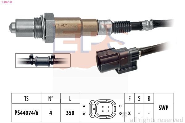 EPS Lambdatunnistin 1.998.152 1.998.152 EPS Lambda anturi Honda CR-Z hinta