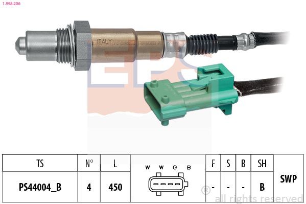 EPS Lambda sonda 1.998.206 Lambda sonda EPS Peugeot 605 1.998.206