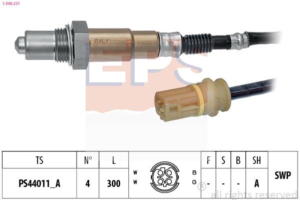 EPS Lambdasond 1.998.331 1.998.331 EPS lambdasond (nox, o2) BMW 2-serie